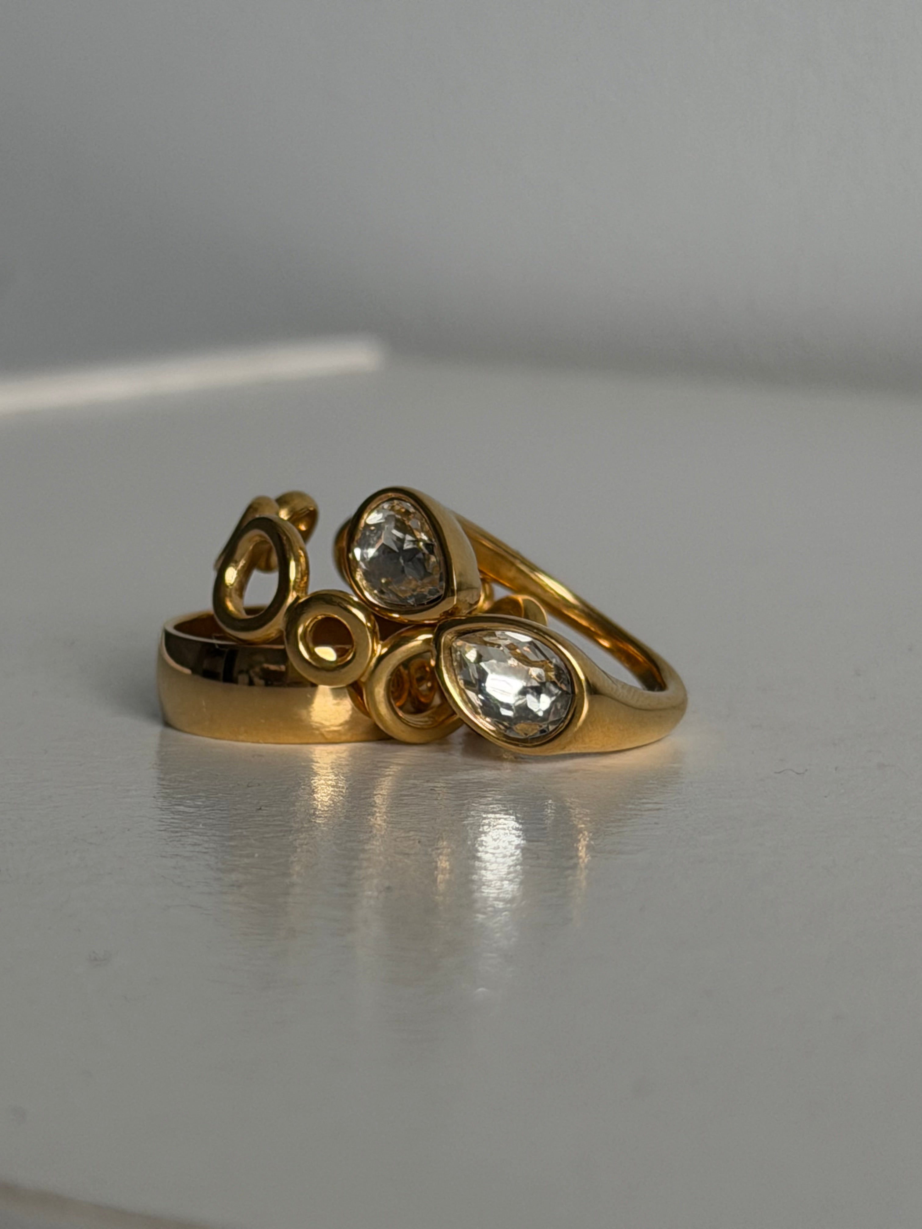 Twin Gem Statement Ring