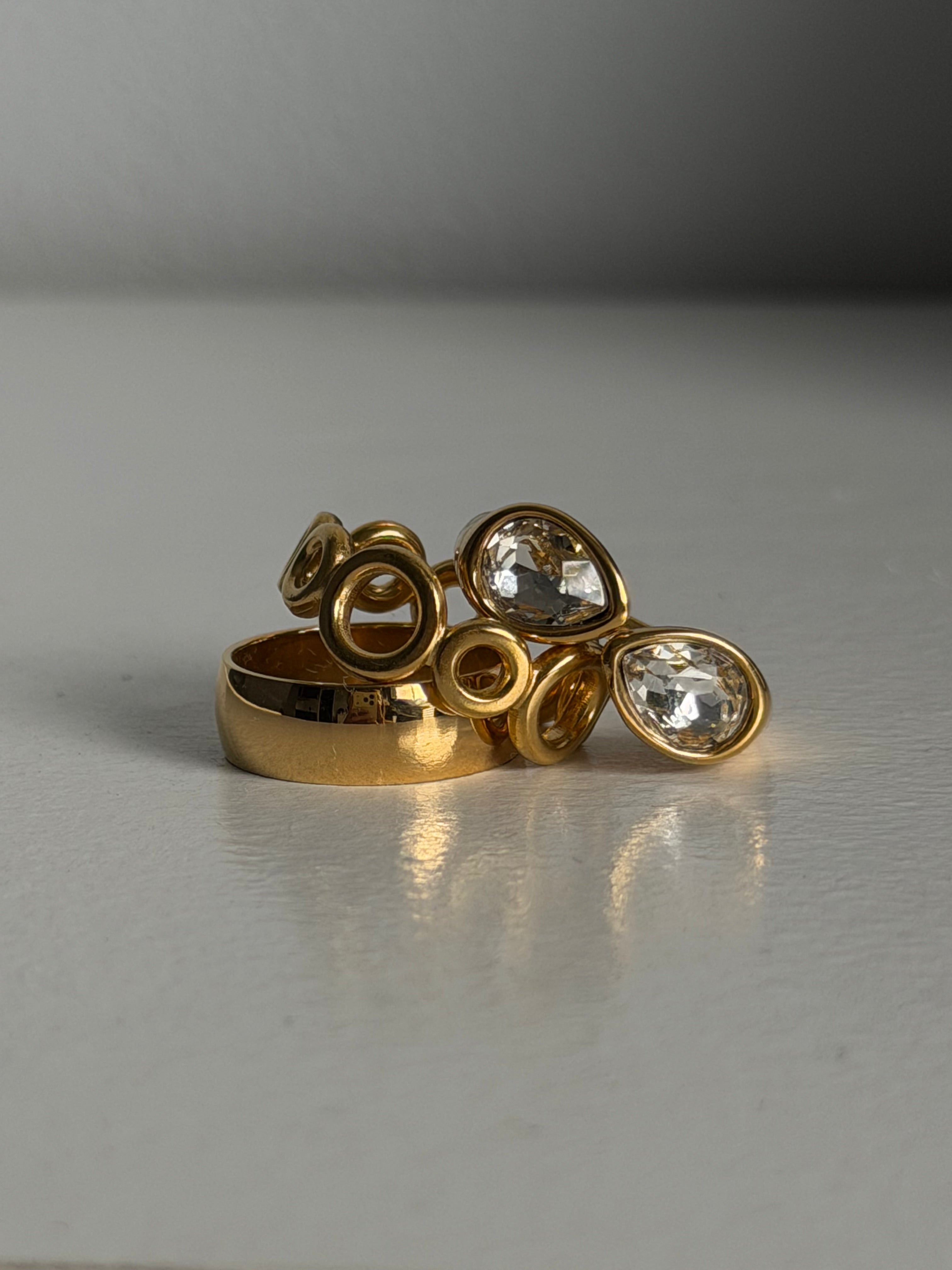 Twin Gem Statement Ring