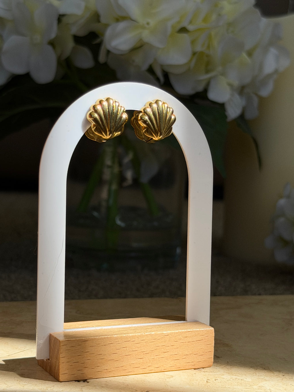 Shell Huggie Earrings