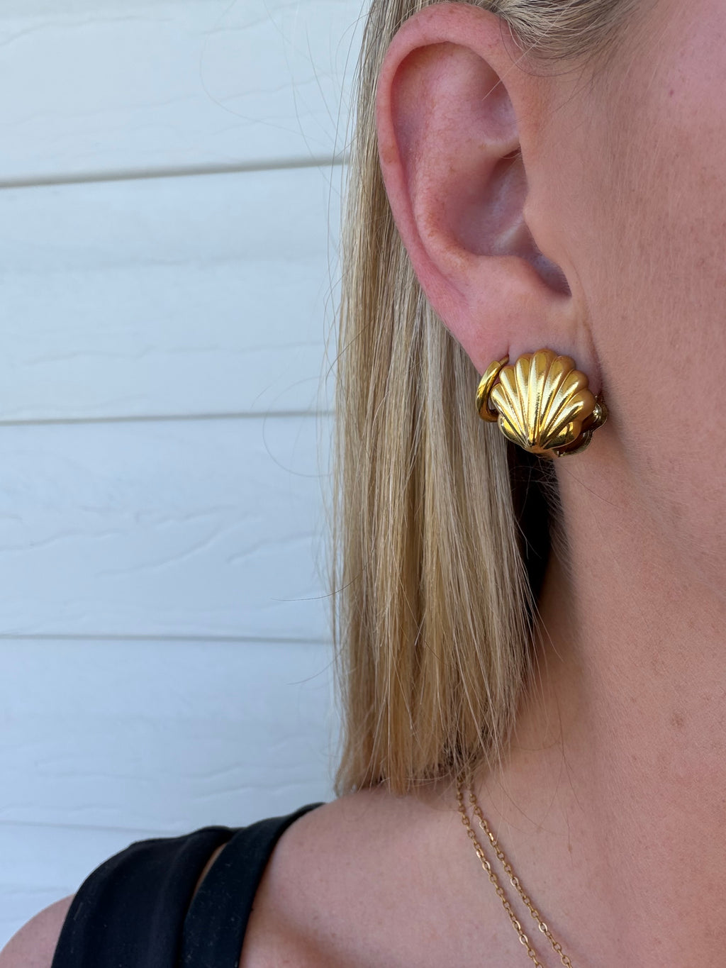 Shell Huggie Earrings