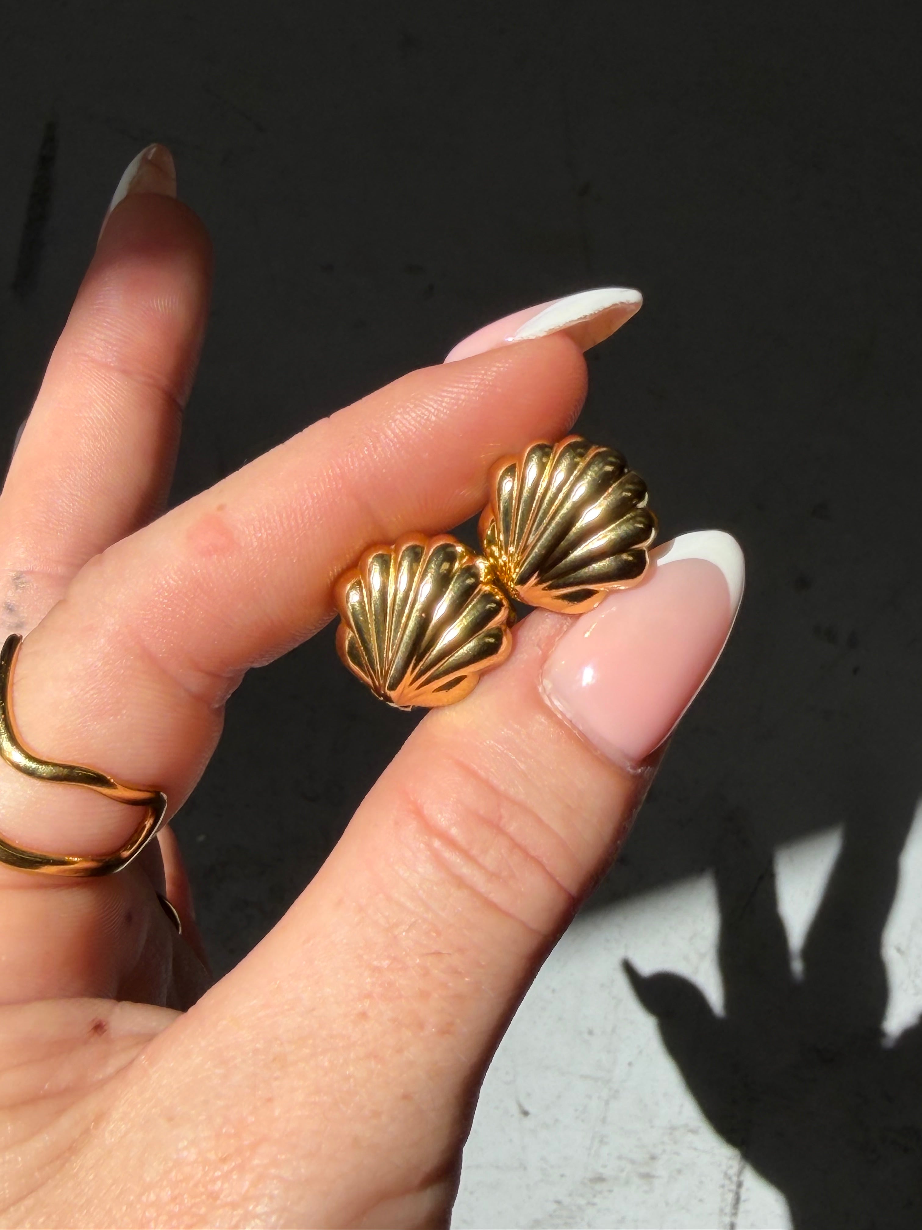 Shell Huggie Earrings