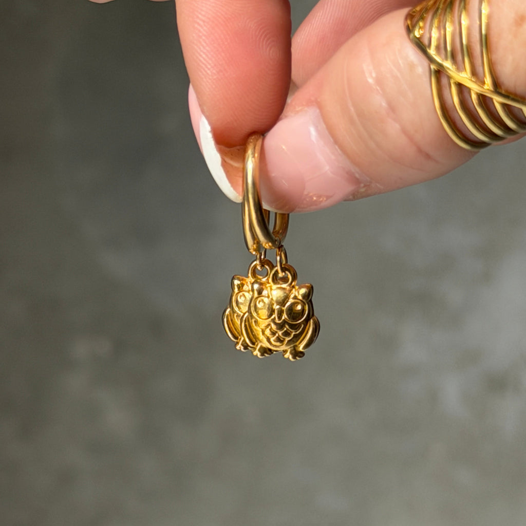 Owl Charm Earrings