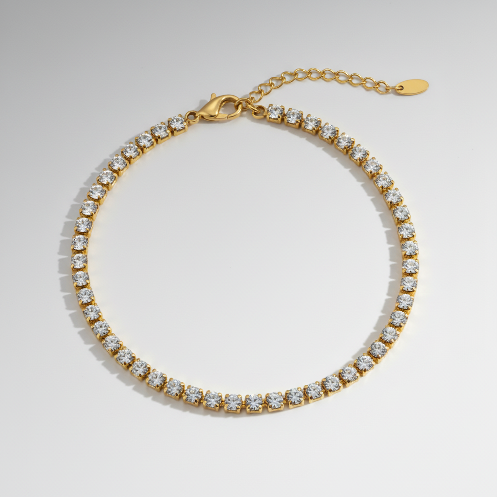 Classic Tennis Bracelet - Angled Overview