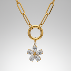 Crystal Bloom Necklace - Flower Detail