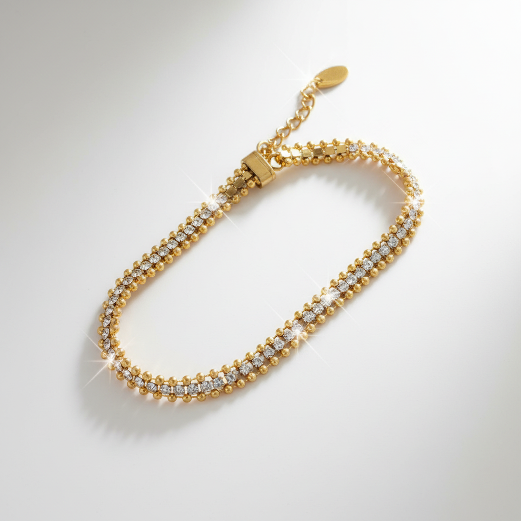 Crystal Tennis Bracelet - Top View