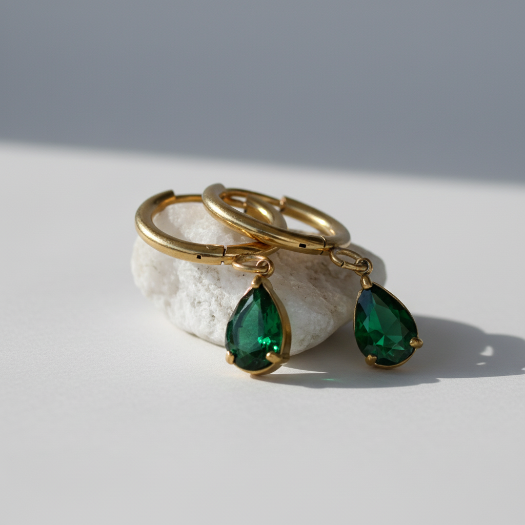 Emerald Drop Earrings