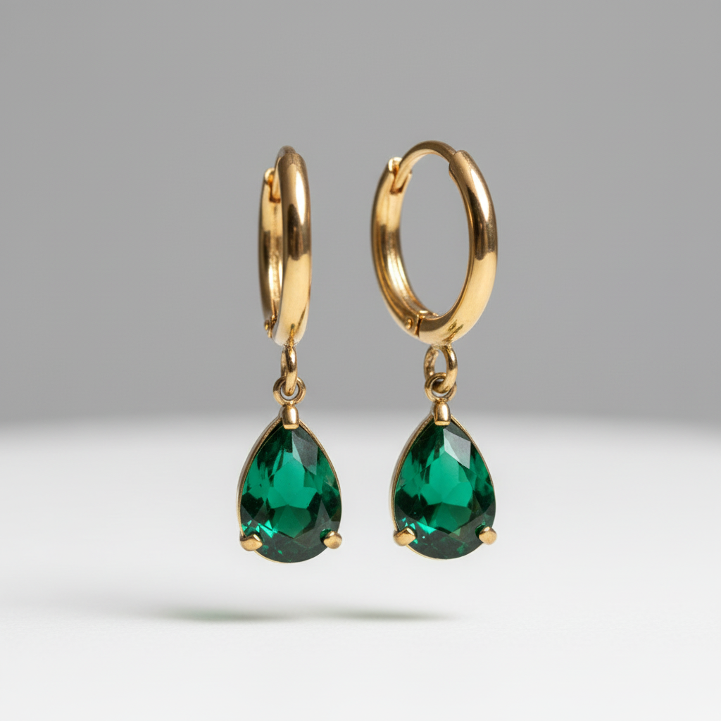 Emerald Drop Earrings