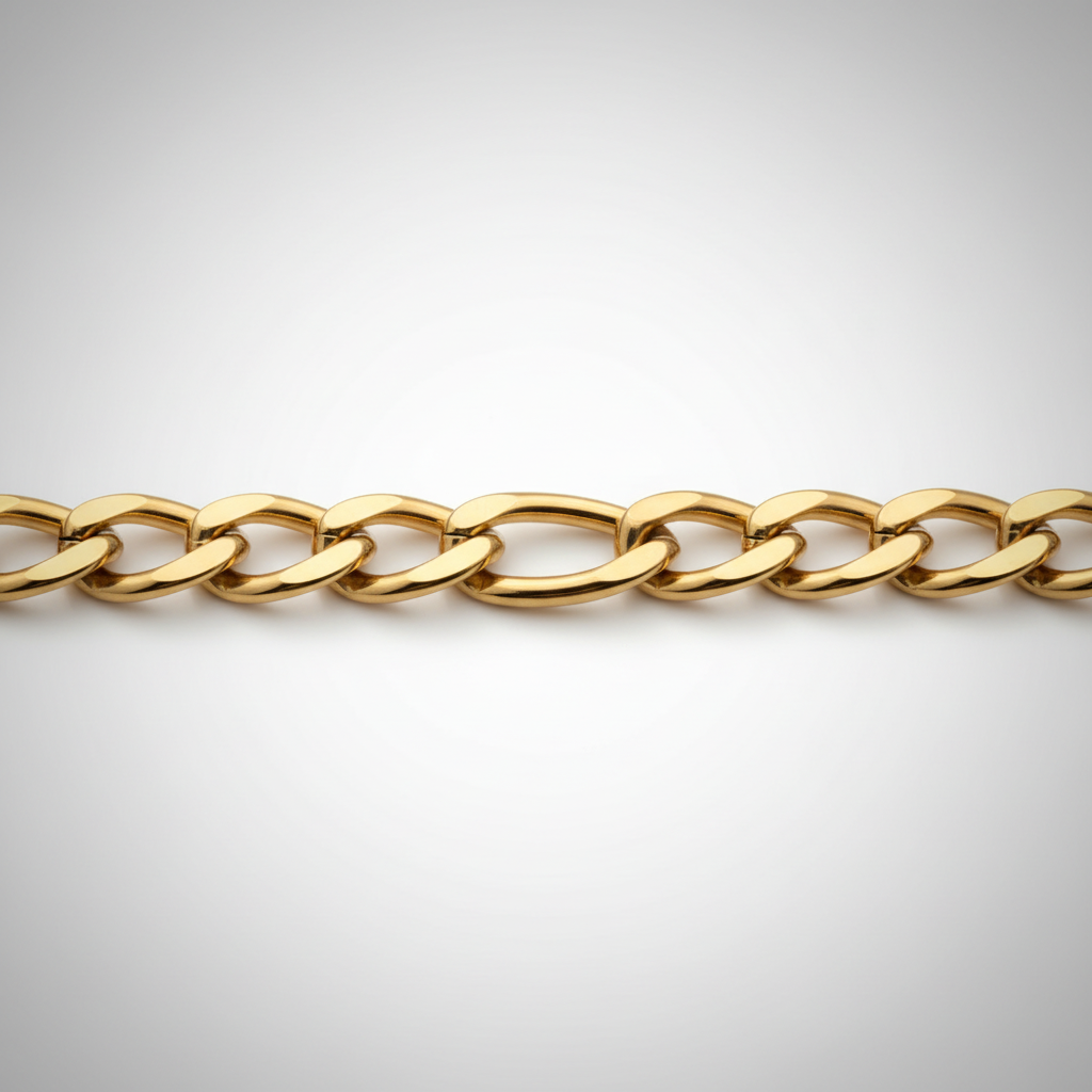 Figaro Chain Bracelet - Detail Shot