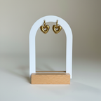 Golden Heart Huggie Earrings - Main View