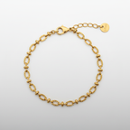 Circle Link Bracelet - Clasp and extension chain detail with branded tag