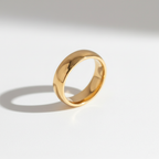 Classic Band Ring - smooth gold-plated band