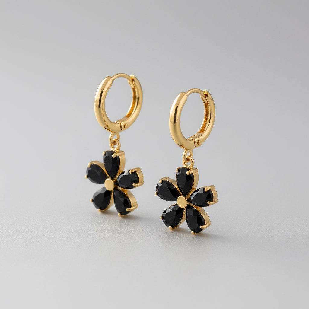 Midnight Shores Earrings - Huggie Detail