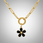 Midnight Shores Necklace - Flower Detail