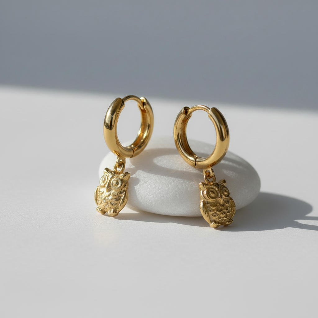 Owl Charm Earrings