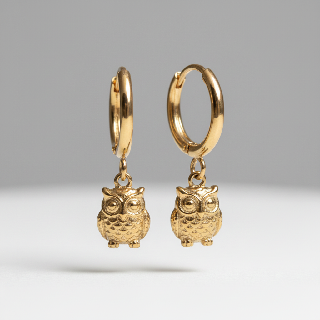Owl Charm Earrings