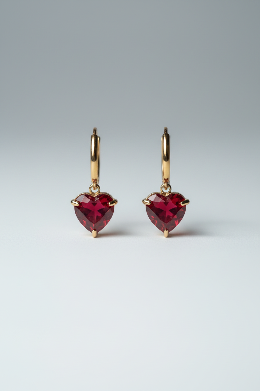 Red Heart Earrings